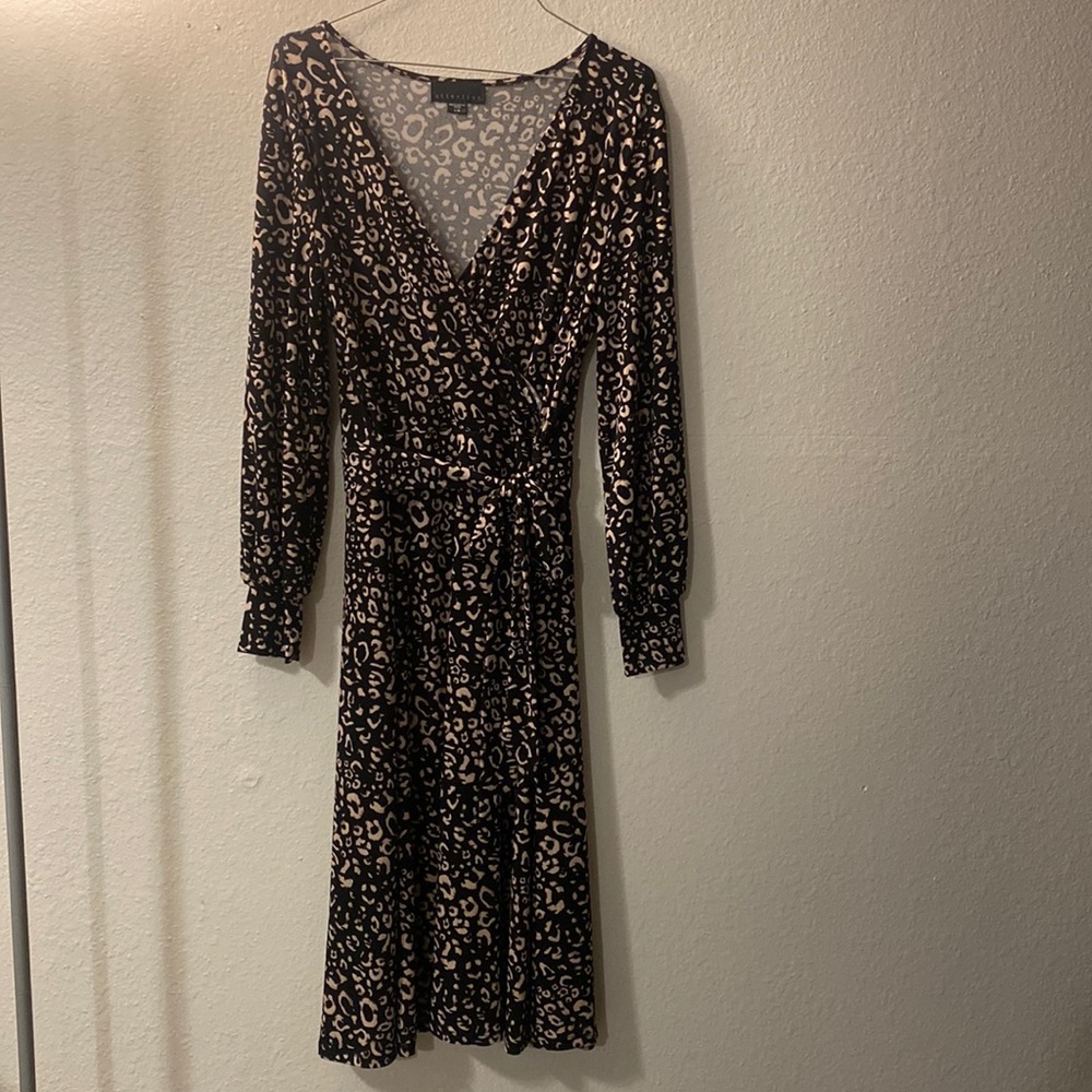 Cheetah print, full sleeve gently used dress!